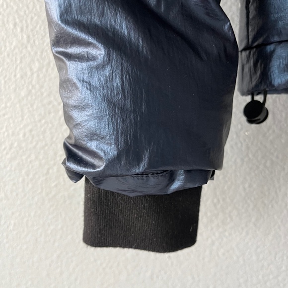 Metallic Blue Puffer Jacket - Picture 7 of 12